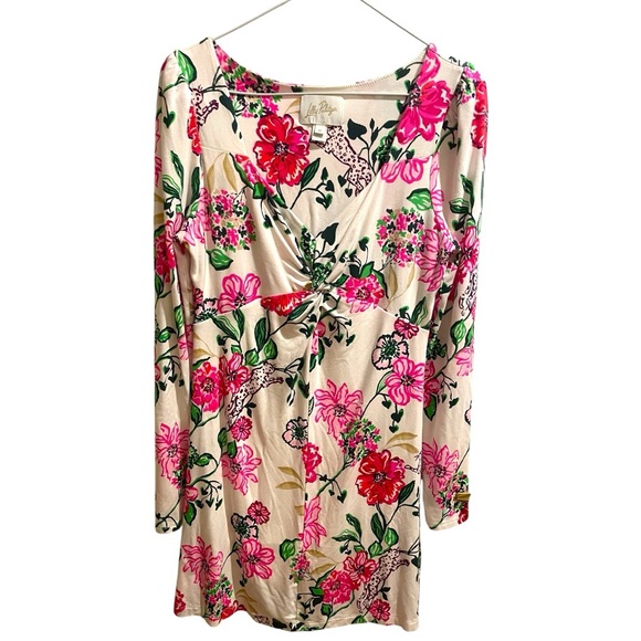 Lilly Pulitzer Anne Skirted Romper Dress Coconut Safari Sanctuary Print - Picture 5 of 10